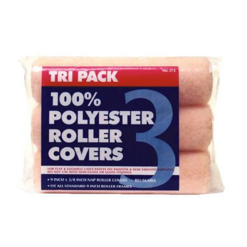 Tri Pack Knit Fabric Roller Cover-3PK 9X3/8 ROLLER COVERS