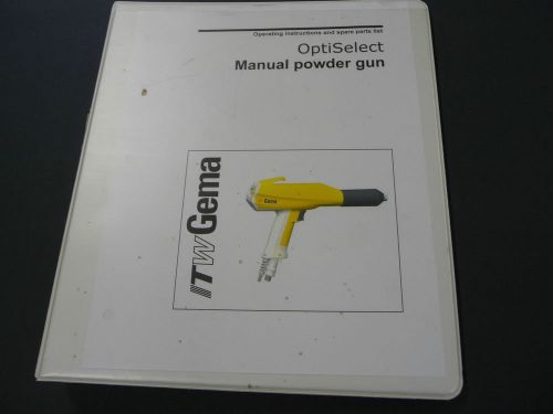 GEMA POWDER COATING OPTISELECT  &#034; GUN  MANUAL &#034; 47 PAGES GREAT INFORMATION