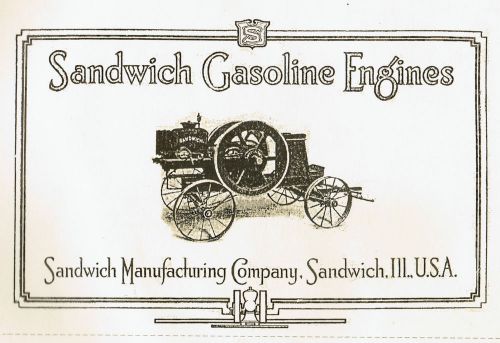 Sandwich gas engine motor catalog manual book hit miss buzz saw wico ek ignitor for sale