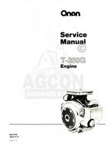 ONAN T-260G Spec A-F Engine Service Manual 965-0760