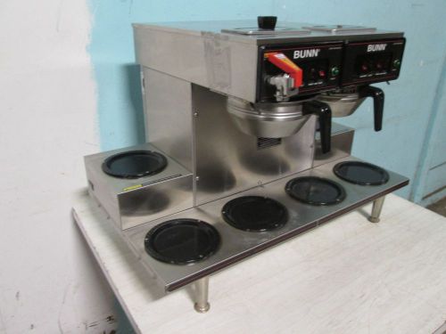 &#034;BUNN&#034; COMMERCIAL H.D. TWIN AUTOMATIC/POUR OVER S.S. COFFEE BREWER w/6 WARMERS