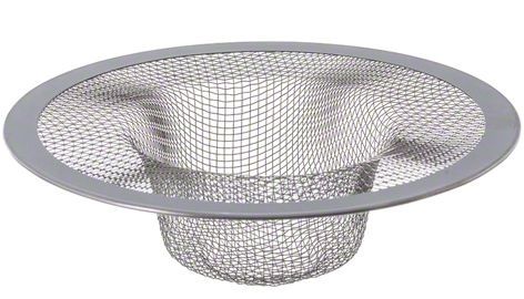 2 X Stainless Steel  Sink Strainers for Kitchen Trap Mesh Sieve ESN012