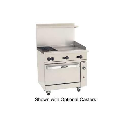 Wolf c36-c-2b-24gt challenger  restaurant range 36&#034; gas (2) 30000 btu burners for sale