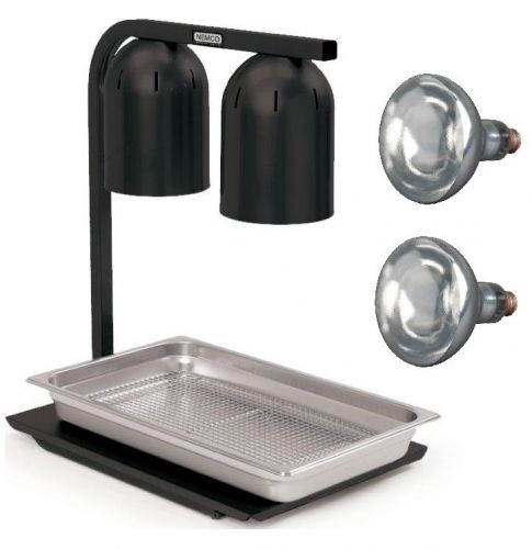 Nemco countertop freestanding infrared heat lamp w/ two bulbs black 6000a-2b for sale