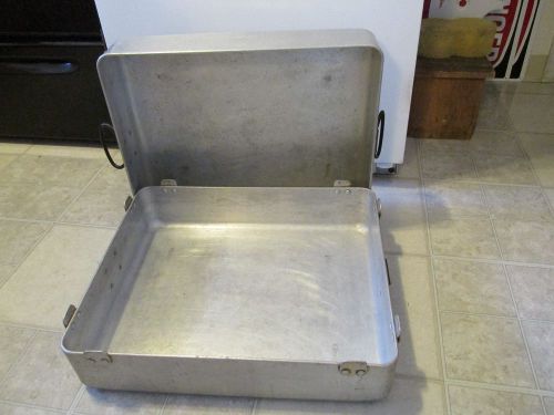 Huge heavy Crusader vintage aluminum commercial roasting pan with lid