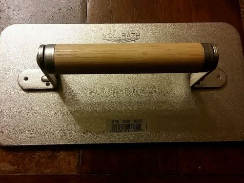 Vollrath Chrome Plated Steel Stamped Steak Weight w/ Wooden Handle (47708)