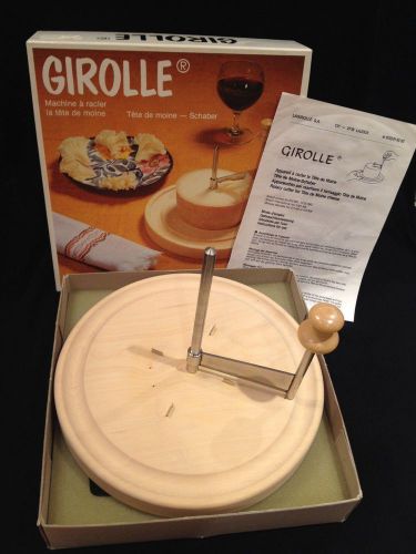 1987 girolle cheese scraper wood chocolate ruffle switzerland rosettes fondue