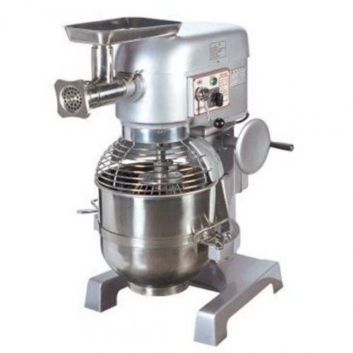 Welbon 30 Qt. Food Mixer with Meat Grinder Attachment w/ Hook, Beater, Whip M30A