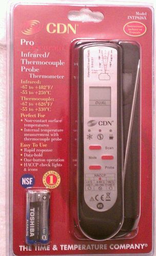 Cdn pro accurate infrared/thermocouple probe thermometer intp626x for sale