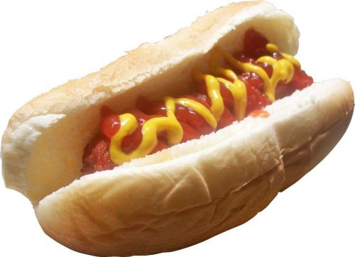 1 pair of hot dog stickers - catering vans,cafes kiosks food sticker for sale