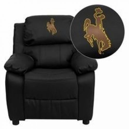 Flash Furniture BT-7985-KID-BK-LEA-40020-EMB-GG Wyoming Cowboys and Cowgirls Emb