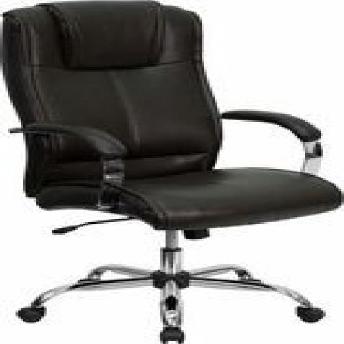 Flash Furniture BT-9080-BRN-GG High Back Brown Leather Executive Office Chair