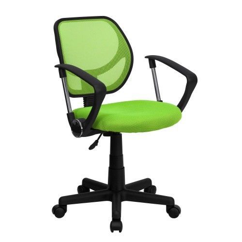 Flash Furniture WA-3074-GN-A-GG Mid-Back Green Mesh Task Chair and Computer Chai