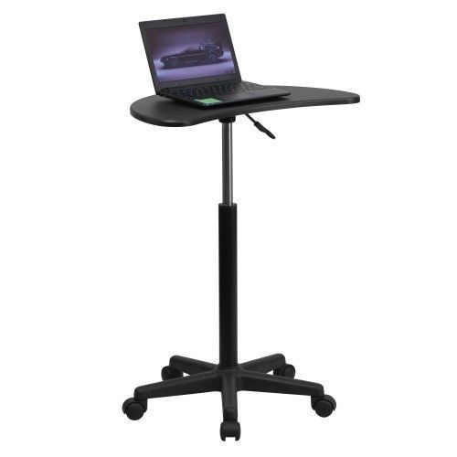Flash Furniture NAN-JN-2792-GG Height Adjustable Mobile Laptop Computer Desk wit