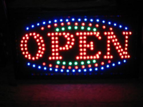 Open LED lights sign flashing WITH  different colors -BRAND NEW