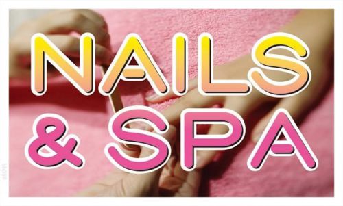 bb356 Nail and Spa Beauty Salon Banner Sign