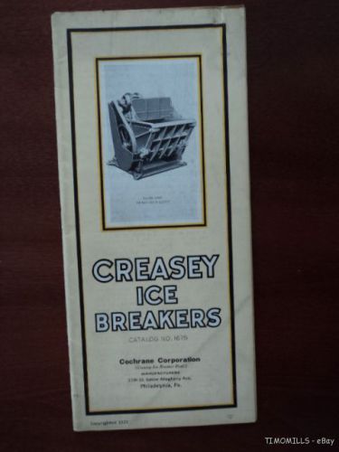 Vintage Creasey Ice Breakers Ice Cream Factory Fish Processing Machinery Catalog