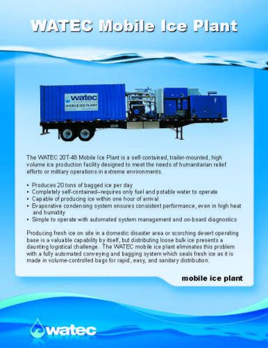 mobile ice plant ice production manufacturing self contained ice factory plant