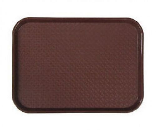 Cafeteria Style Plastic Fast Food Tray Brown  14&#034; x 17-3/4&#034;  Adcraft TFF-1418BR
