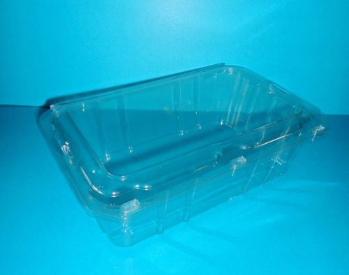 140 clear plastic clamshell container - 2 quart size for sale