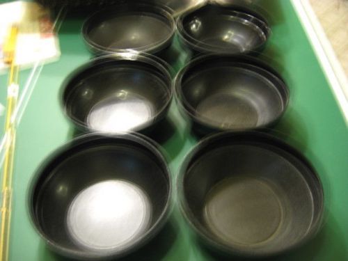 12 Round Black Plastic Bowls 9 1/2 inch