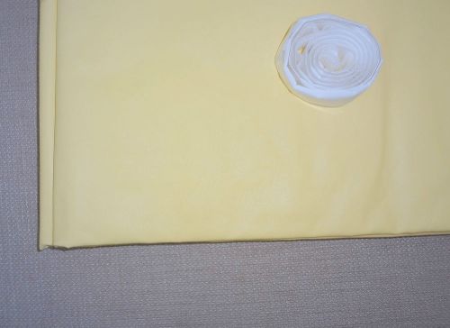 Carlisle 44 x 56  Solid Yellow Vinyl Booth Tablecloth Table Cloth w Velcro Roll