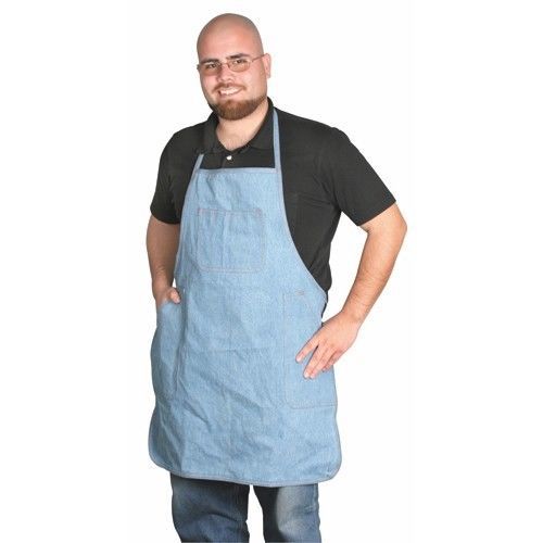 Durable 4 pocket denim apron to protect your clothes as you work! for sale