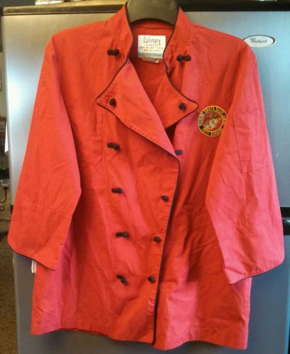 Culinary Classics RED Chef Uniform Jacket Size M Marine Corps Base Japan Food Sv