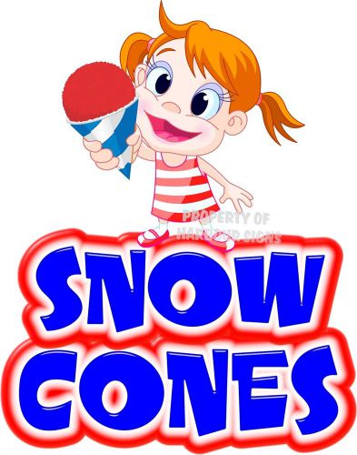 Snow Cones Sno Kone Concession Trailer Cart Food Truck Decal 14&#034;
