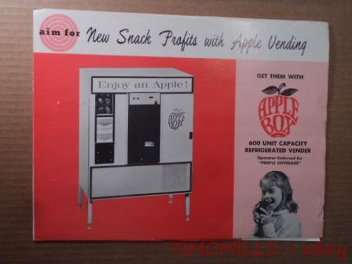 c.1962 Pomona Service &amp; Supply Co Apple Box Vending Machine Catalog Brochure OLD