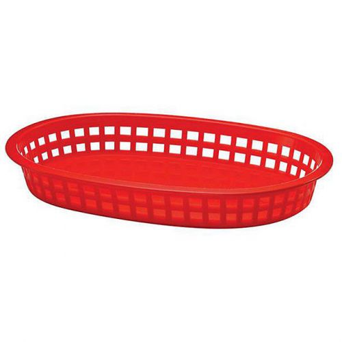 Tablecraft Red Stackable 10 1/2  x 7 1/2 Baskets (Case of 36)