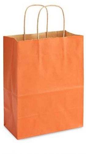 25 Orange Kraft Cub shopping gift bag with handle-Perfect for Halloween!!
