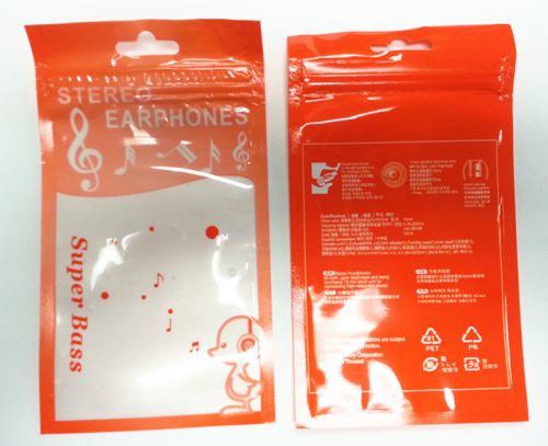50pcs/Lot ZipLock Orange Plastic Packaging Retail Hanging Bags 15.7cmx9cm