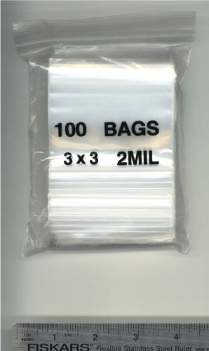 Recloseable Bags...3&#034; x 3&#034; 200 pieces..Free Shipping USA