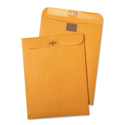 Postage Saving ClearClasp Kraft Envelopes, 9 x 12, Brown Kraft, 100/Box