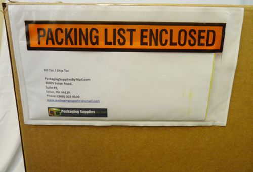 (1000) 5.5&#034; x 10&#034; packing list enclosed envelope-panel face-side loading1000/cs for sale