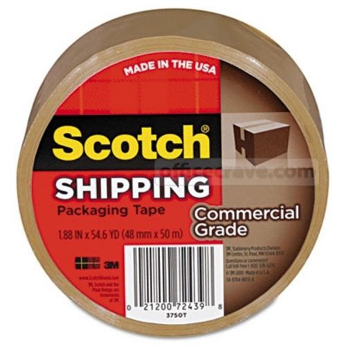3m scotch commercial grade shipping / packaging tape 1.88&#034; x 54.6 yards  brown for sale
