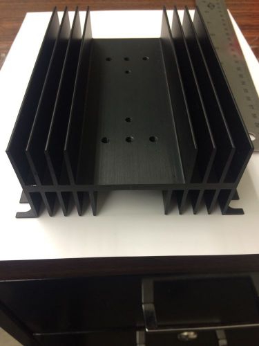 Large Heatsink 5.5 x 4.75 x 2 inchs (LxWxH) aluminum black with mounding holes