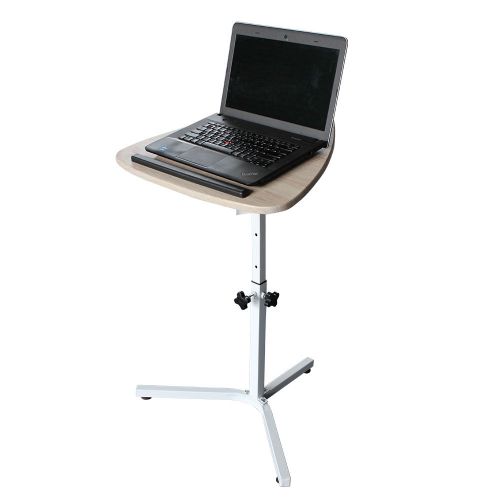White Height Adjustable Laptop Desk Table Stand Tray