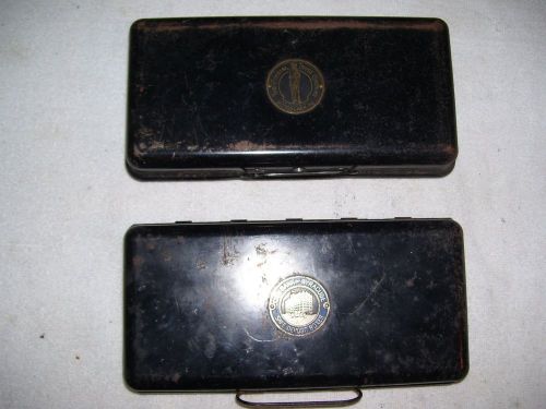 ANTIQUE COLLECTIBLE MARKED SAFETY DEPOSIT BOXES LOT OF 2