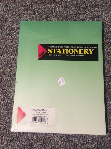 Stationery Green Graduated Papers (brand new- 100 sheets)
