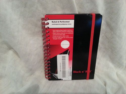 Hamelin Black &#039;n red Twin Wire Poly Cover Notebook 5-7/8-in x 4-1/8-in, 70 Sheet