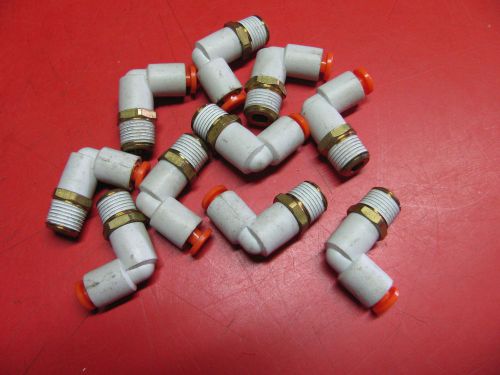 Smc pneumatic male elbow ell connector push to connect 1/8 fortube air  machine for sale