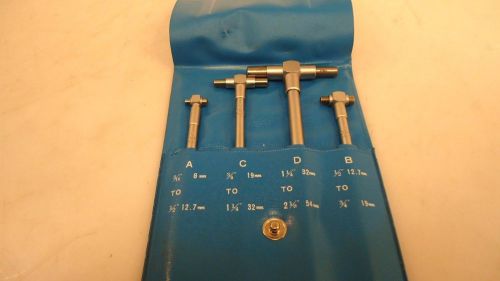 Fowler Telescoping Gages 4 pcs 5/16&#034; - 2 1&#039;8&#034; in Pouch
