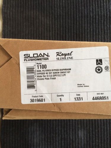 Sloan 1100-3.5 Royal SlimLine Bedpan Washer Exposed Flushometer 3.5gpf New