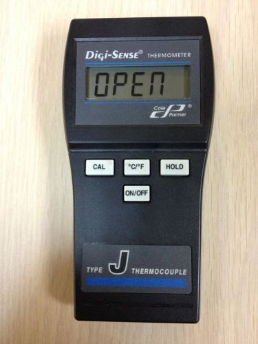 * cole parmer 91100-00 digi-sense digital thermometer type j thermocouple for sale