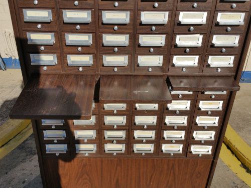 Library Card Catalog ~ 60 Drawer - 3 slide out trays