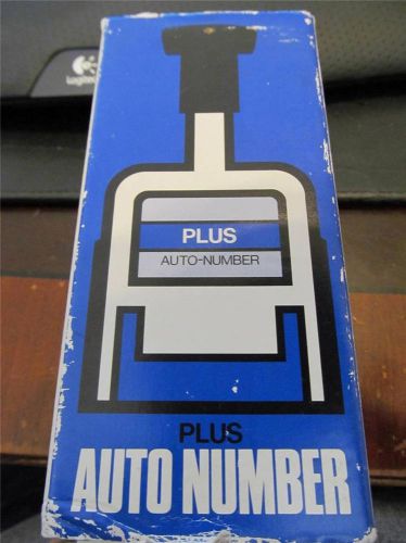 PLUS AUTO NUMBER MODEL-A AUTOMATIC NUMBERING MACHINE STAMP STAMPER 6 WHEEL MINT
