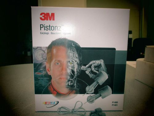 3M PISTONZ CORDED EAR PLUGS 100/PAIR BOX INDIVIDUALLY BAGGED