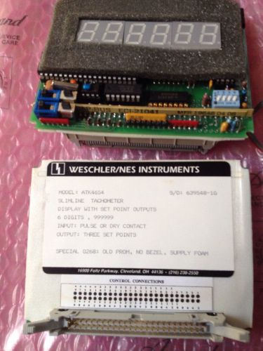 Weschler Slimline Digital Tachometer ATK 4654 Atk4654 6 Digit Compact Module
